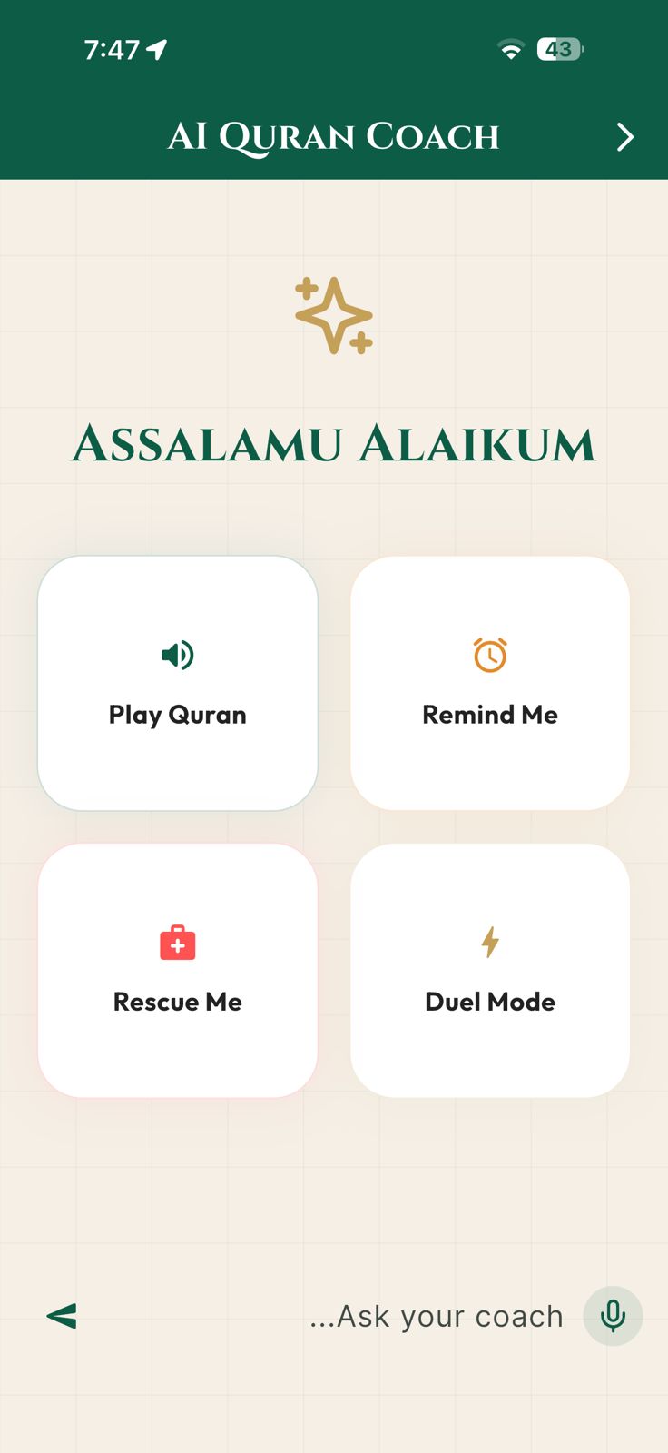 HafizPrime AI Quran Coach — Play Quran, Remind Me, Rescue Me, Duel Mode